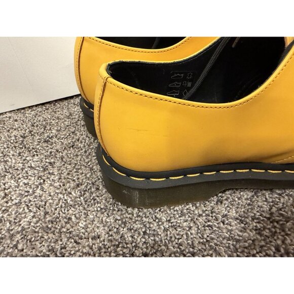 Dr Martens Leather Derby Shoes Golden Yellow Women's Size 10 Mens 9 - Picture 3 of 8